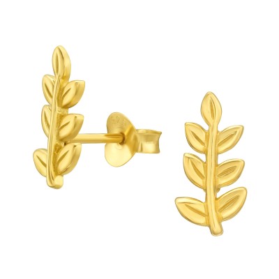 Goldene Olivenohrringe