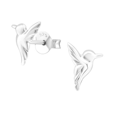 Silver Hummingbird Earrings